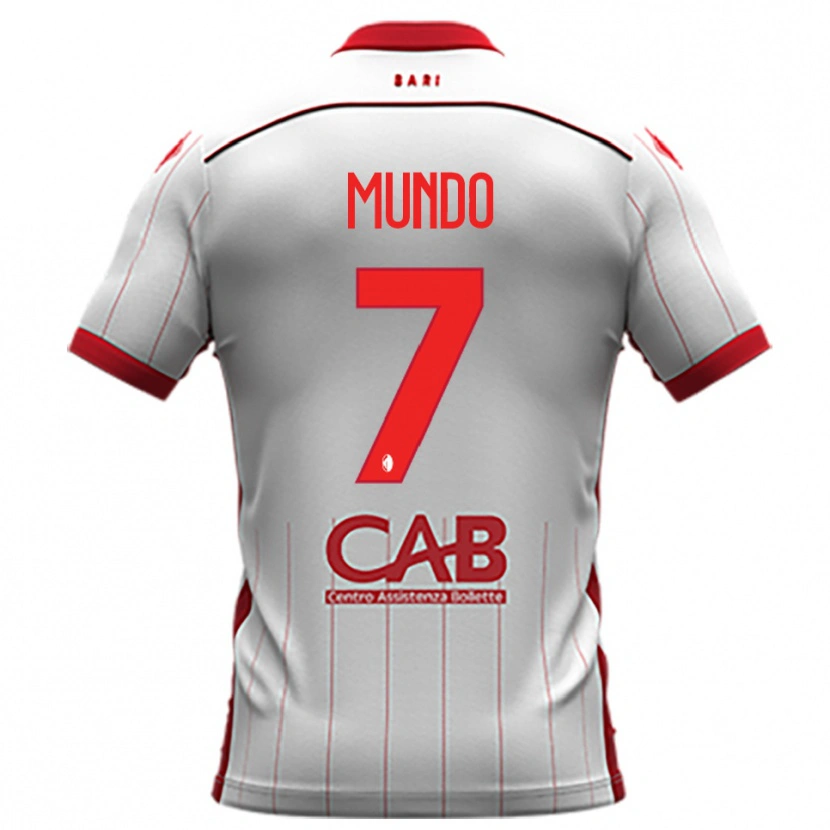 Danxen Herren Nicolò Mundo #7 Weiß Rot Heimtrikot Trikot 2025/26 T-Shirt