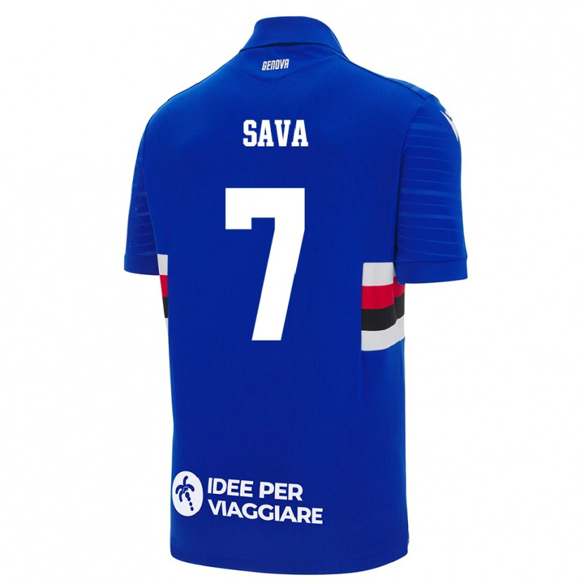 Danxen Herren Samuele Sava #7 Blau Weiß Heimtrikot Trikot 2025/26 T-Shirt
