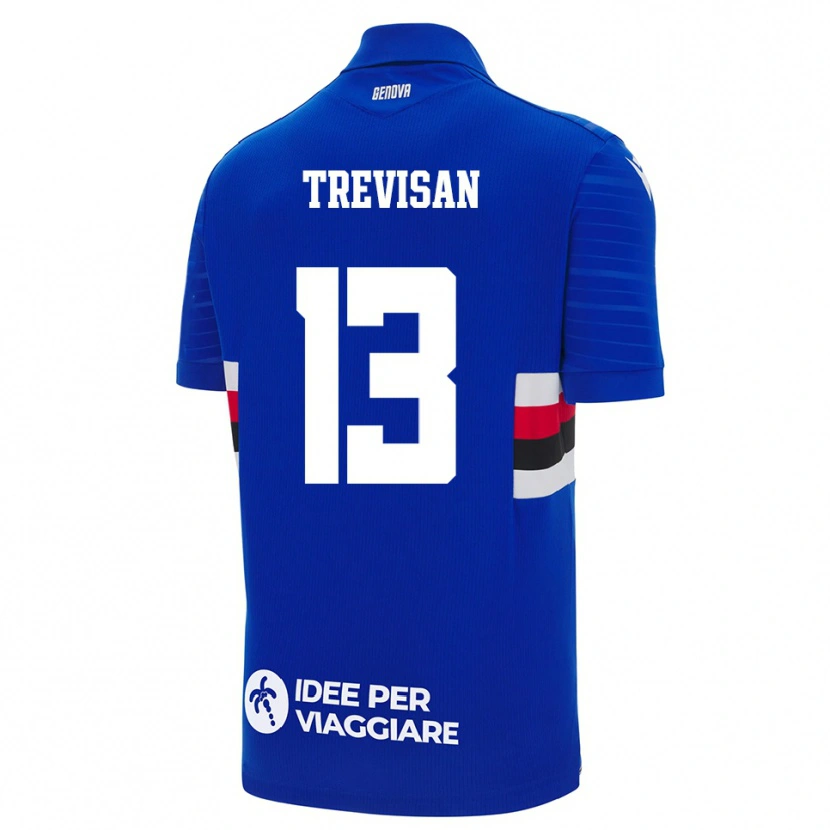 Danxen Herren Davide Trevisan #13 Blau Weiß Heimtrikot Trikot 2025/26 T-Shirt