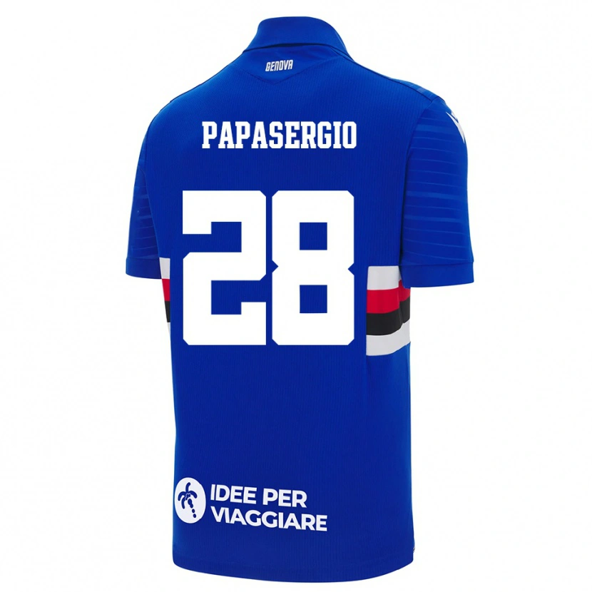 Danxen Herren Alessio Papasergio #28 Blau Weiß Heimtrikot Trikot 2025/26 T-Shirt