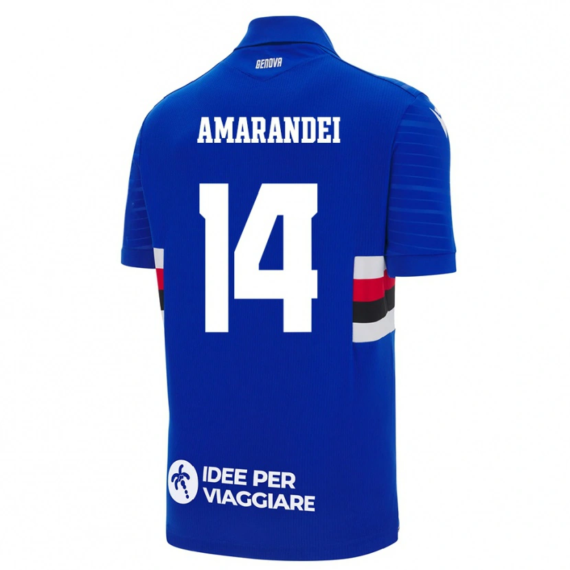 Danxen Herren Ștefan Amarandei #14 Blau Weiß Heimtrikot Trikot 2025/26 T-Shirt