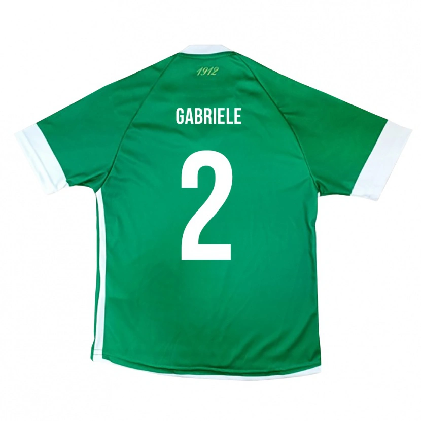 Danxen Herren Luigi Gabriele #2 Grün Weiß Heimtrikot Trikot 2025/26 T-Shirt