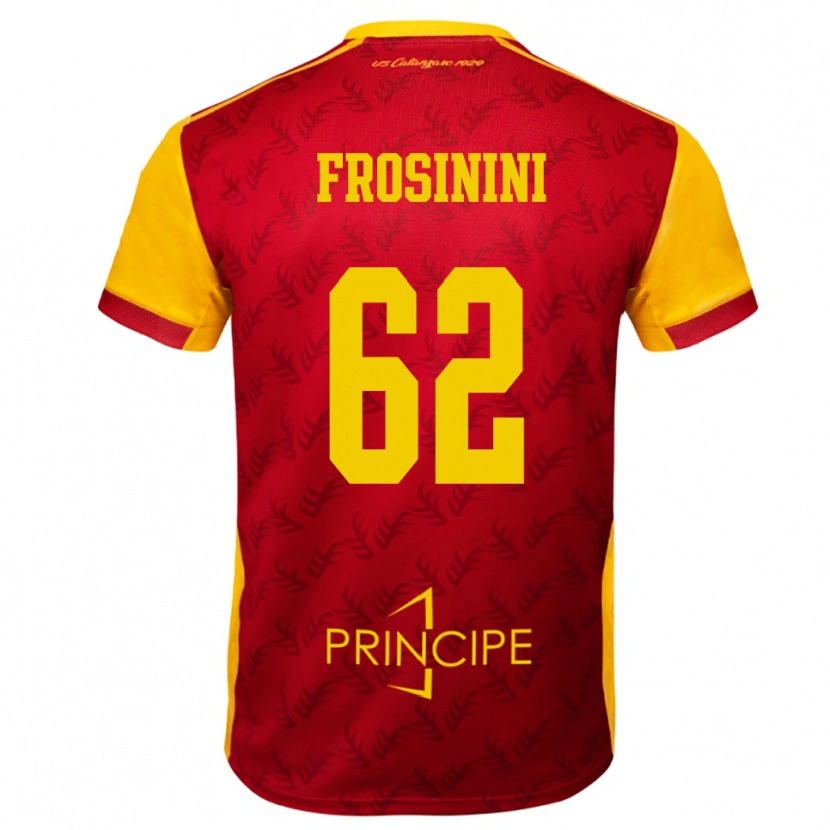 Danxen Herren Ruggero Frosinini #62 Gelb Rot Heimtrikot Trikot 2025/26 T-Shirt