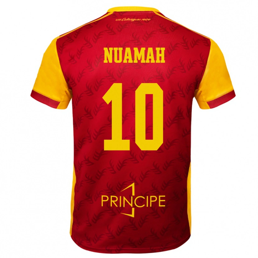 Danxen Herren Patrick Nuamah #10 Gelb Rot Heimtrikot Trikot 2025/26 T-Shirt