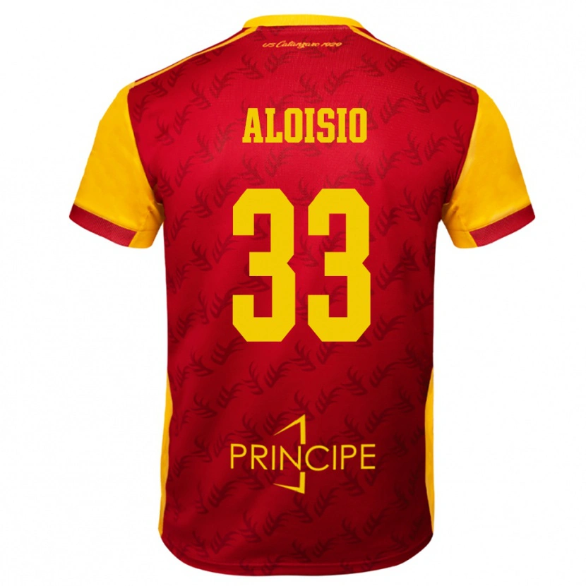 Danxen Herren Cristian Aloisio #33 Gelb Rot Heimtrikot Trikot 2025/26 T-Shirt