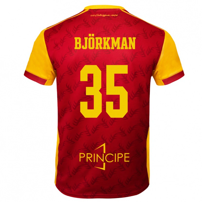 Danxen Herren Robin Björkman #35 Gelb Rot Heimtrikot Trikot 2025/26 T-Shirt