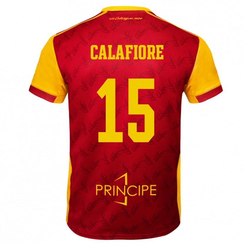 Danxen Herren Donato Calafiore #15 Gelb Rot Heimtrikot Trikot 2025/26 T-Shirt