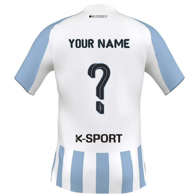 Danxen Herren Ihren Namen #0 Weiß Himmelblau Heimtrikot Trikot 2025/26 T-Shirt