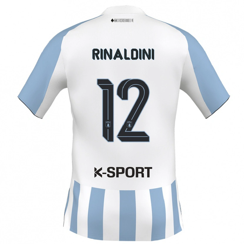 Danxen Herren Ruben Rinaldini #12 Weiß Himmelblau Heimtrikot Trikot 2025/26 T-Shirt