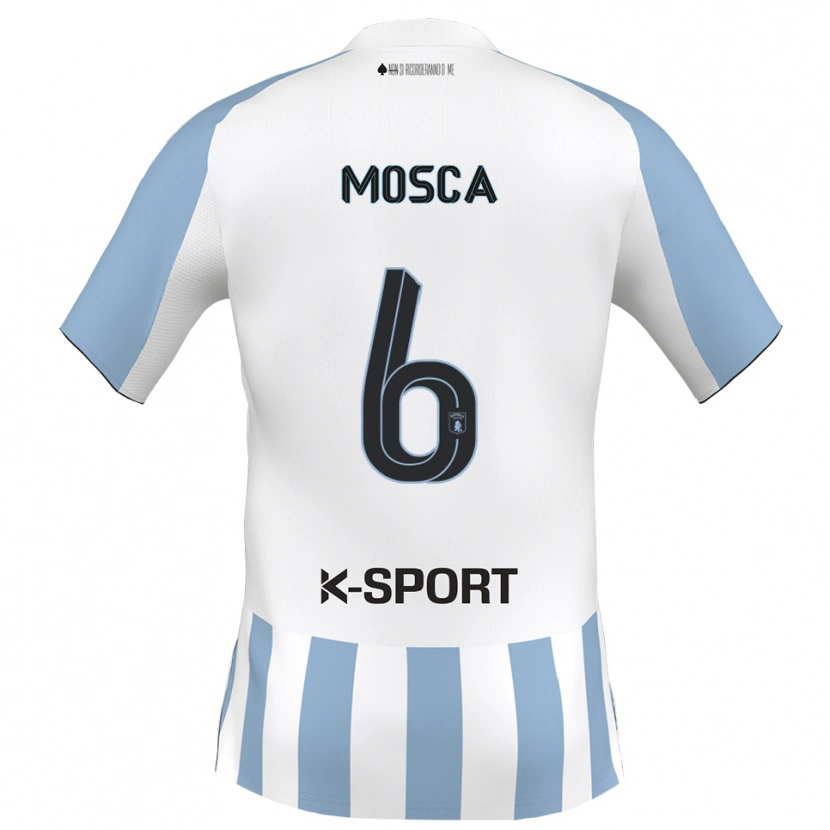 Danxen Herren Giulio Mosca #6 Weiß Himmelblau Heimtrikot Trikot 2025/26 T-Shirt