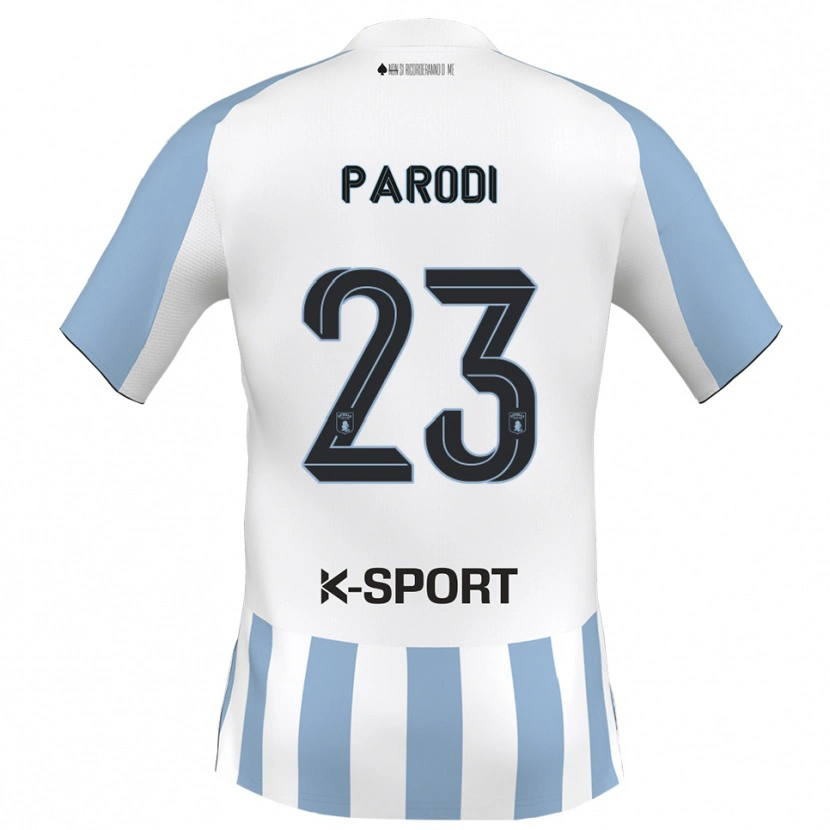 Danxen Herren Luca Parodi #23 Weiß Himmelblau Heimtrikot Trikot 2025/26 T-Shirt