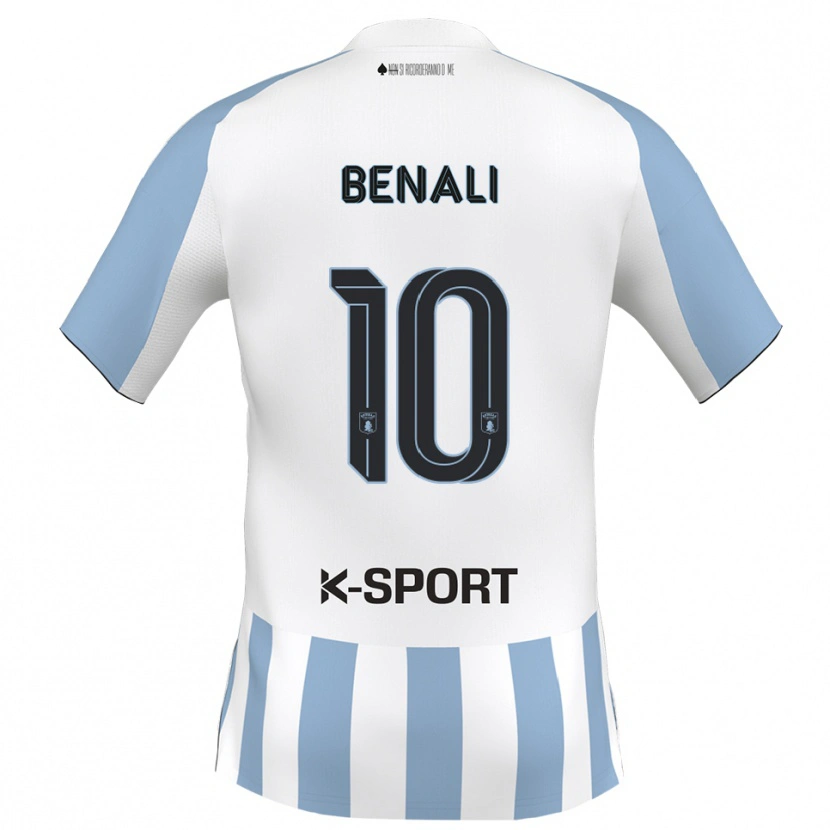Danxen Herren Ahmad Benali #10 Weiß Himmelblau Heimtrikot Trikot 2025/26 T-Shirt