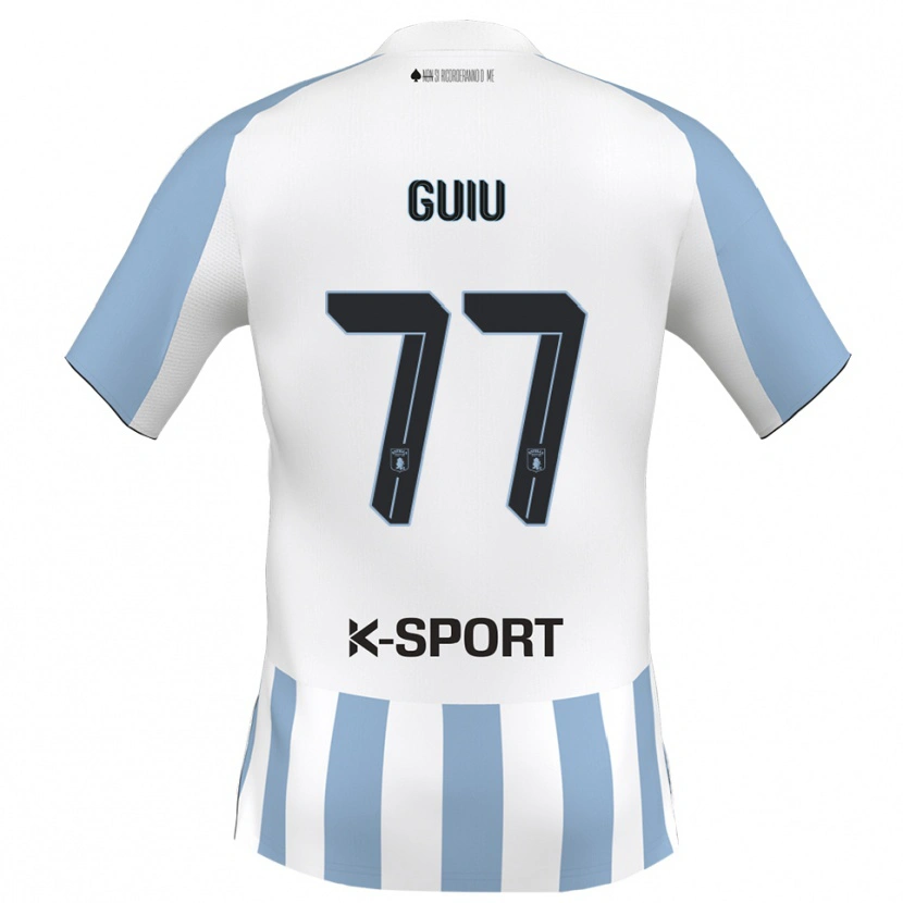 Danxen Herren Bernat Guiu #77 Weiß Himmelblau Heimtrikot Trikot 2025/26 T-Shirt