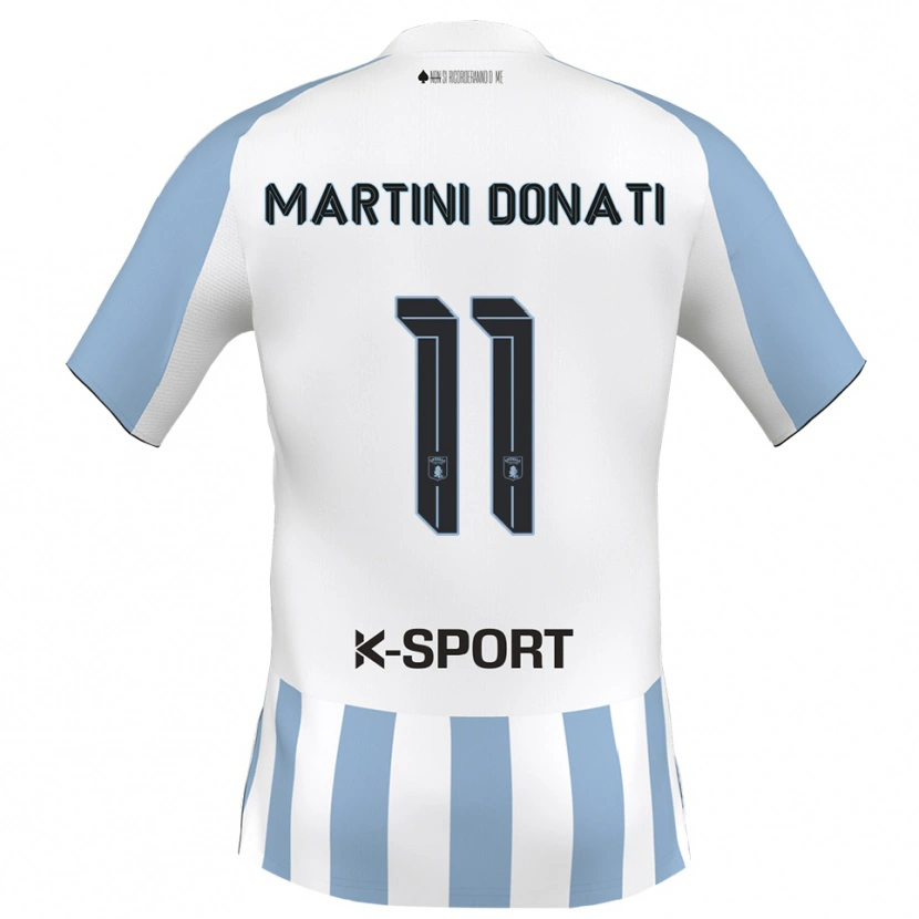 Danxen Herren Cesare Martini Donati #11 Weiß Himmelblau Heimtrikot Trikot 2025/26 T-Shirt