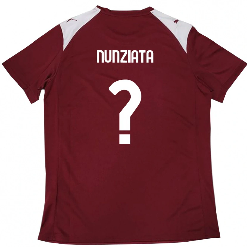 Danxen Herren Francesco Nunziata #0 Burgunderrot Weiß Heimtrikot Trikot 2025/26 T-Shirt