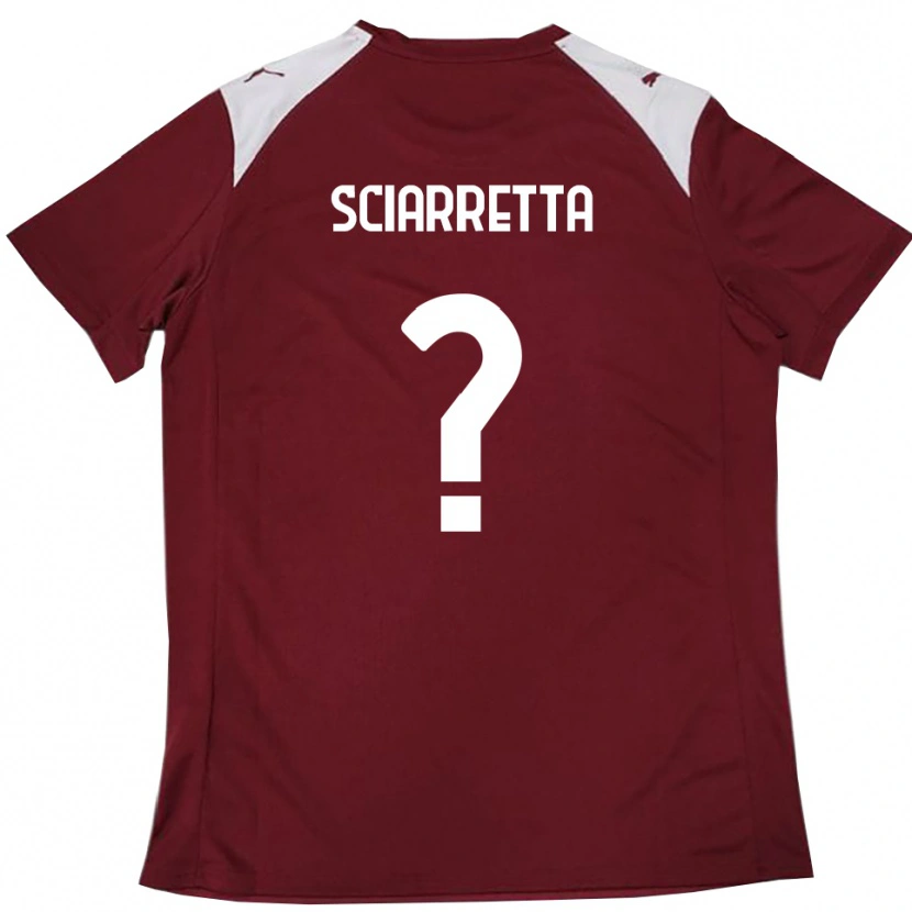 Danxen Herren Sebastiano Sciarretta #0 Burgunderrot Weiß Heimtrikot Trikot 2025/26 T-Shirt