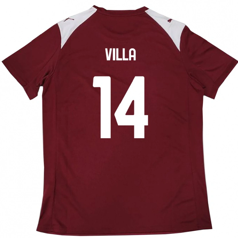 Danxen Herren Luca Villa #14 Burgunderrot Weiß Heimtrikot Trikot 2025/26 T-Shirt