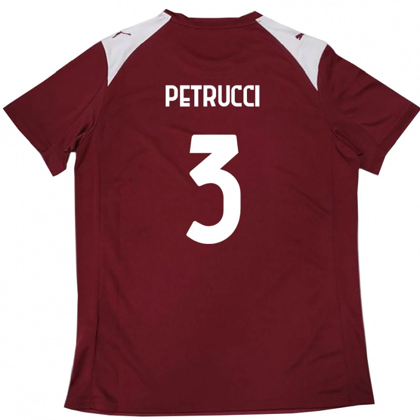 Danxen Herren Francesco Petrucci #3 Burgunderrot Weiß Heimtrikot Trikot 2025/26 T-Shirt