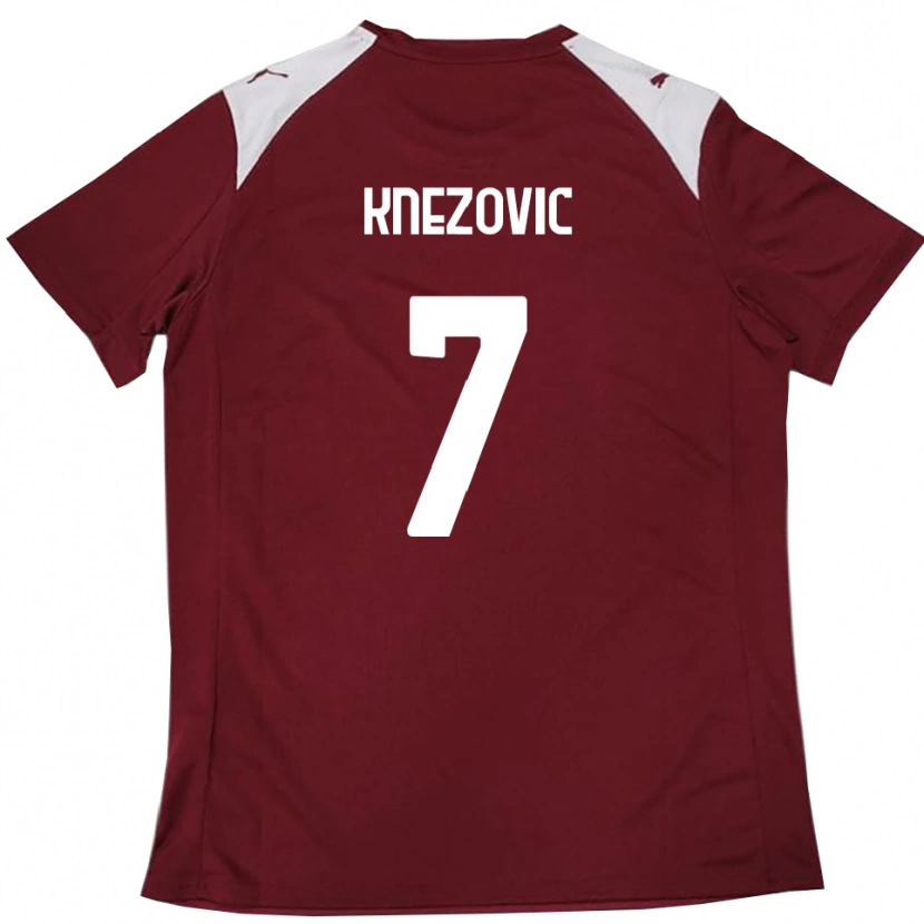 Danxen Herren Borna Knezovic #7 Burgunderrot Weiß Heimtrikot Trikot 2025/26 T-Shirt