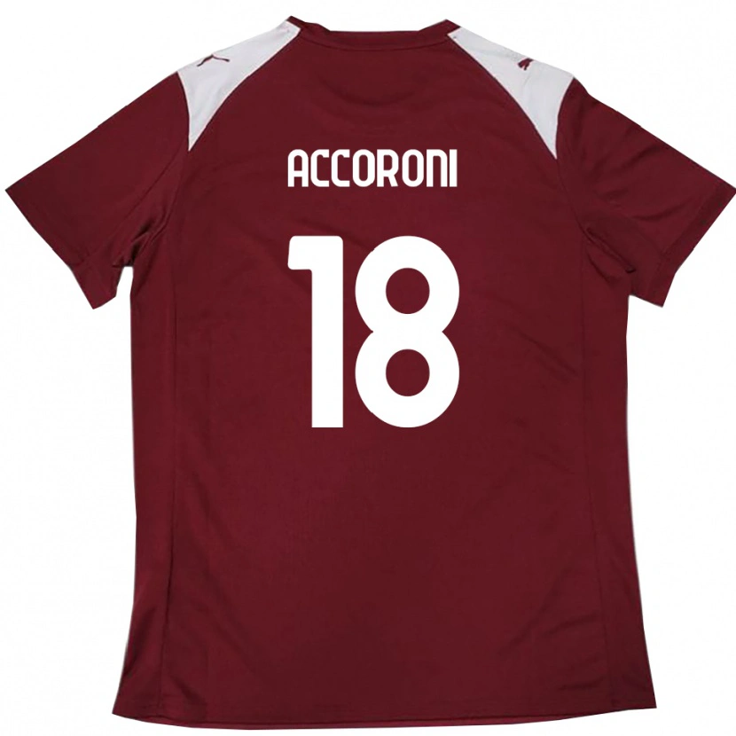 Danxen Herren Nicolas Accoroni #18 Burgunderrot Weiß Heimtrikot Trikot 2025/26 T-Shirt