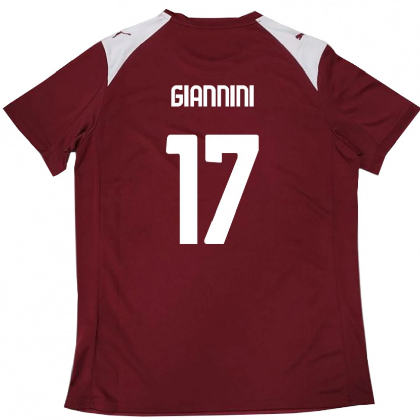 Danxen Herren Emanuele Giannini #17 Burgunderrot Weiß Heimtrikot Trikot 2025/26 T-Shirt