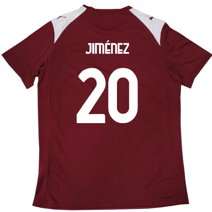 Danxen Herren Kaleb Jiménez #20 Burgunderrot Weiß Heimtrikot Trikot 2025/26 T-Shirt