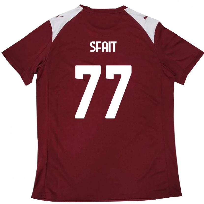 Danxen Herren Andres Sfait #77 Burgunderrot Weiß Heimtrikot Trikot 2025/26 T-Shirt