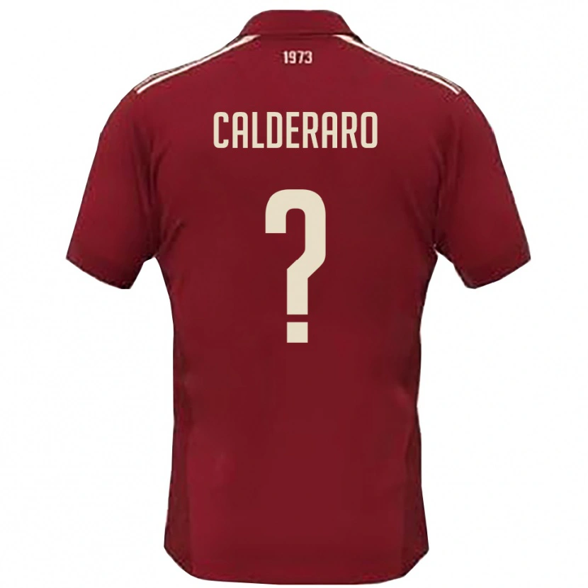 Danxen Herren Mattia Calderaro #0 Burgunderrot Weiß Heimtrikot Trikot 2025/26 T-Shirt