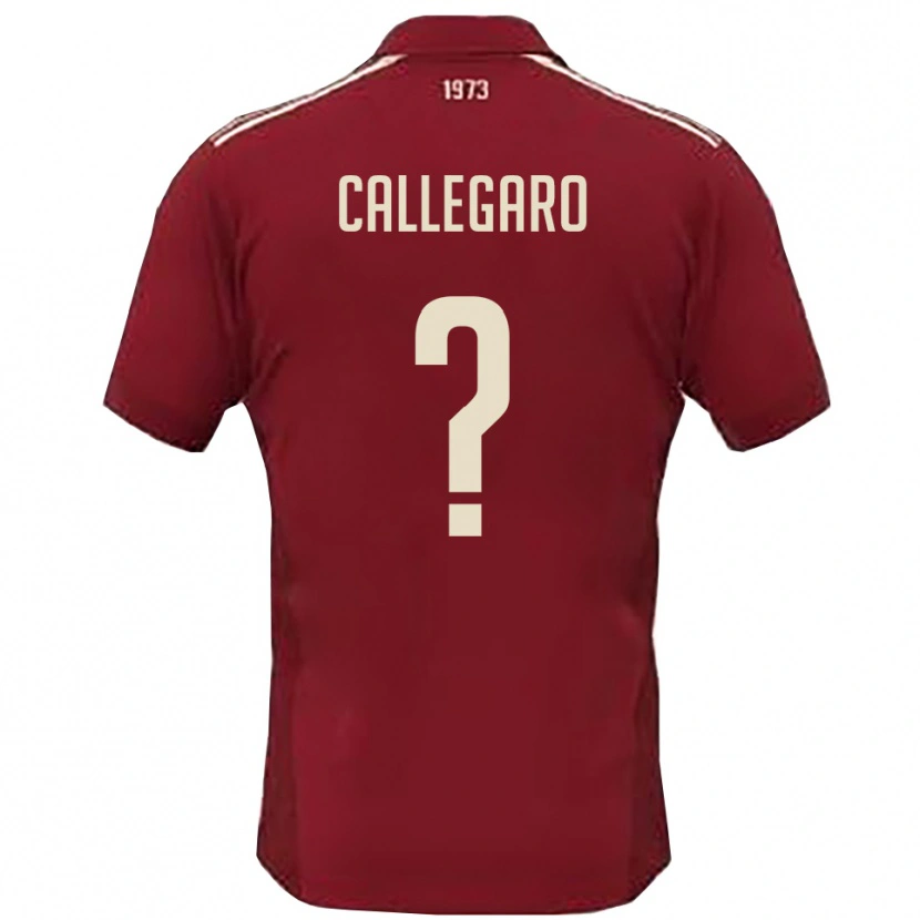 Danxen Herren Riccardo Callegaro #0 Burgunderrot Weiß Heimtrikot Trikot 2025/26 T-Shirt
