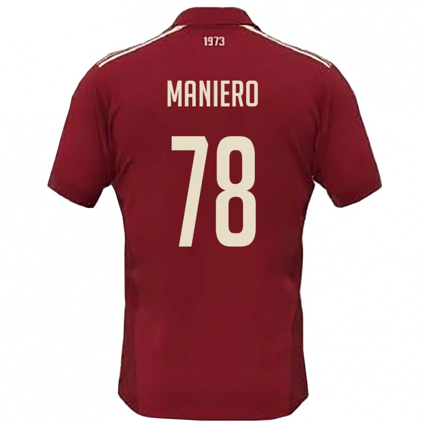 Danxen Herren Luca Maniero #78 Burgunderrot Weiß Heimtrikot Trikot 2025/26 T-Shirt