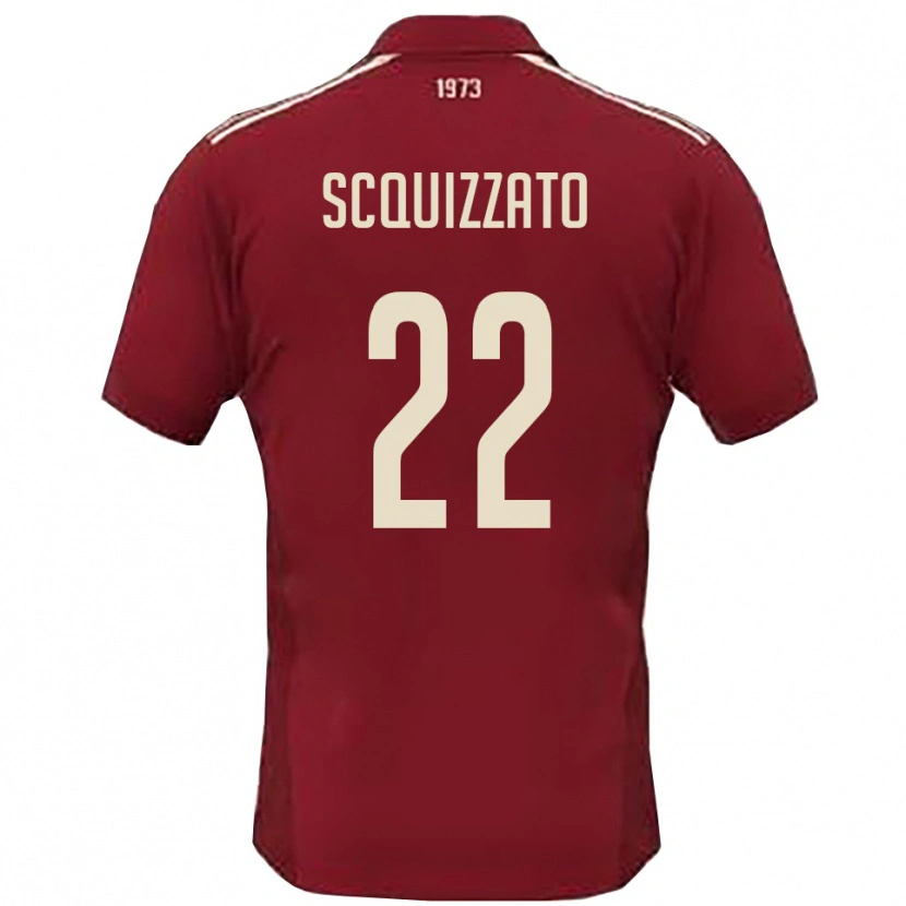 Danxen Herren Edoardo Scquizzato #22 Burgunderrot Weiß Heimtrikot Trikot 2025/26 T-Shirt
