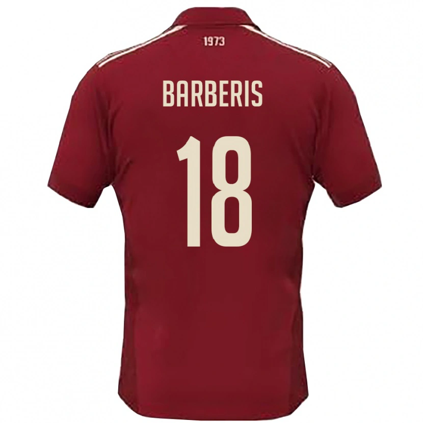 Danxen Herren Andrea Barberis #18 Burgunderrot Weiß Heimtrikot Trikot 2025/26 T-Shirt