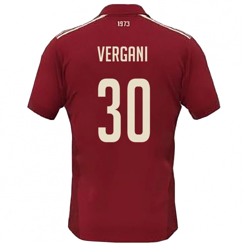 Danxen Herren Mattia Vergani #30 Burgunderrot Weiß Heimtrikot Trikot 2025/26 T-Shirt