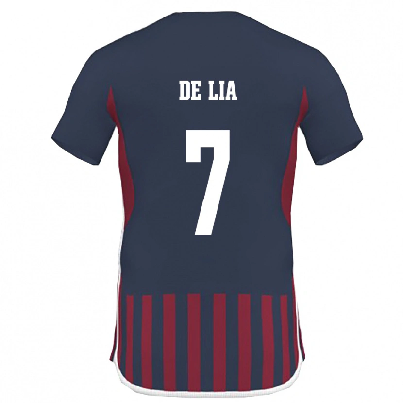 Danxen Herren Vincenzo De Lia #7 Marineblau Rot Heimtrikot Trikot 2025/26 T-Shirt