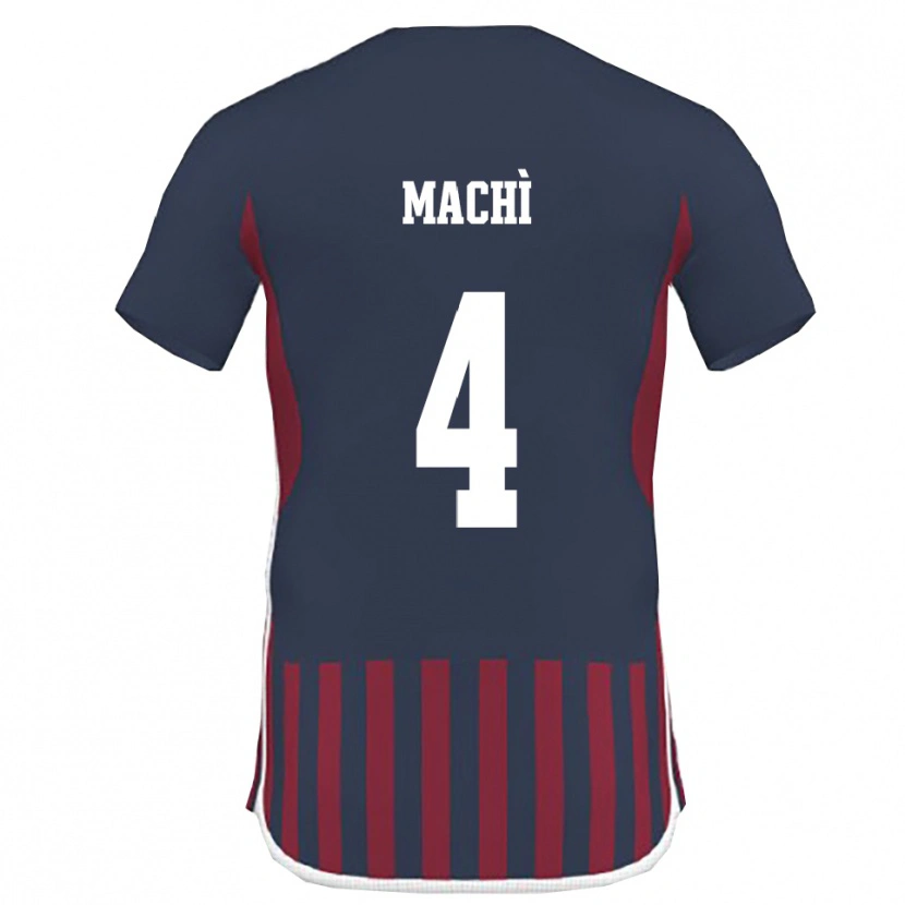 Danxen Herren Christian Machì #4 Marineblau Rot Heimtrikot Trikot 2025/26 T-Shirt