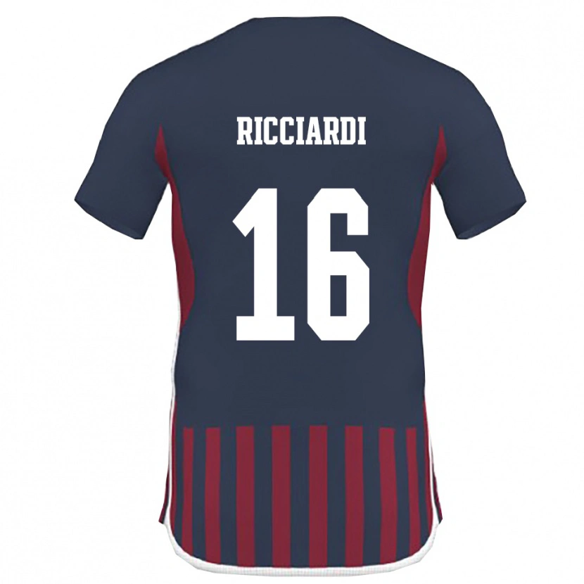 Danxen Herren Manuel Ricciardi #16 Marineblau Rot Heimtrikot Trikot 2025/26 T-Shirt