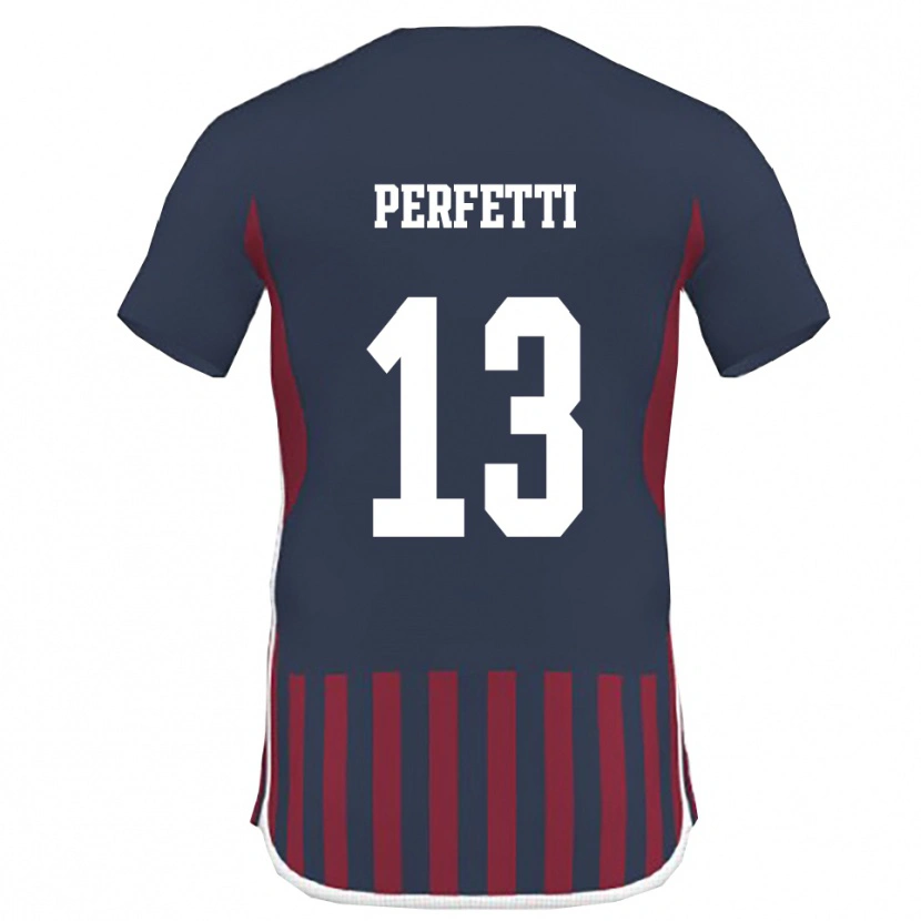 Danxen Herren Daniel Perfetti #13 Marineblau Rot Heimtrikot Trikot 2025/26 T-Shirt