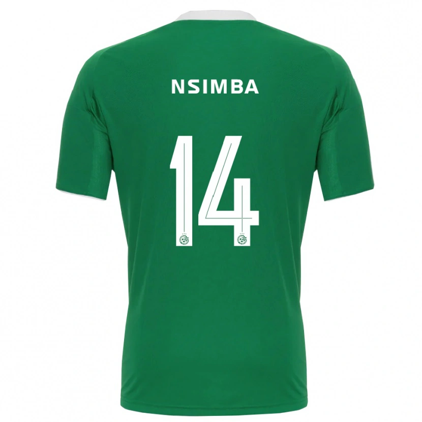 Danxen Herren Vital Nsimba #14 Grün Weiß Heimtrikot Trikot 2025/26 T-Shirt