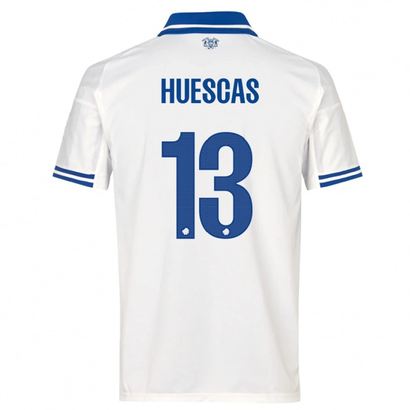 Danxen Herren Rodrigo Huescas #13 Weiß Blau Heimtrikot Trikot 2025/26 T-Shirt