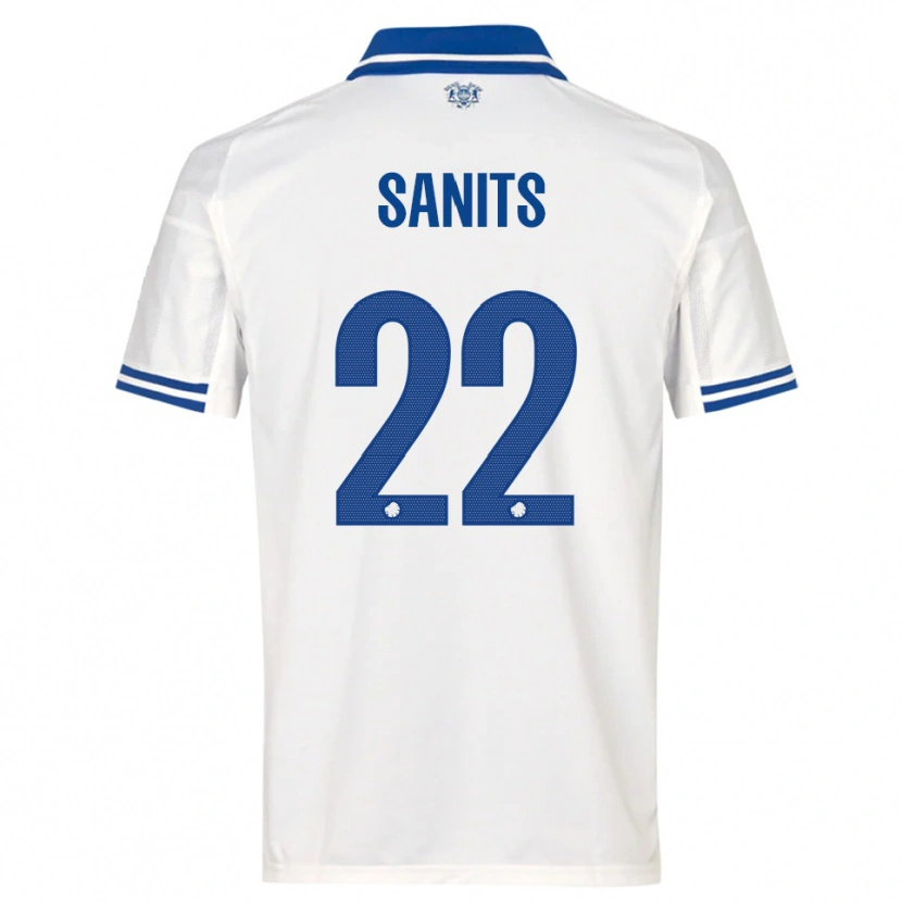 Danxen Herren Dimitri Sanits #22 Weiß Blau Heimtrikot Trikot 2025/26 T-Shirt