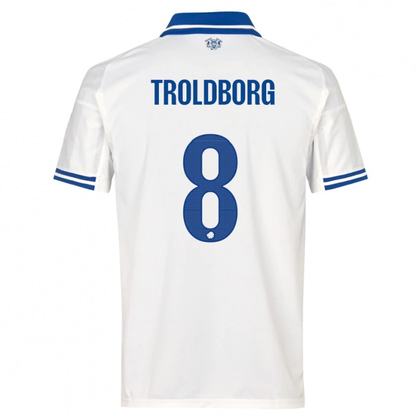Danxen Herren Frederikke Troldborg #8 Weiß Blau Heimtrikot Trikot 2025/26 T-Shirt