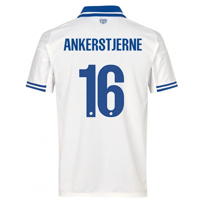 Danxen Herren Ida Ankerstjerne #16 Weiß Blau Heimtrikot Trikot 2025/26 T-Shirt