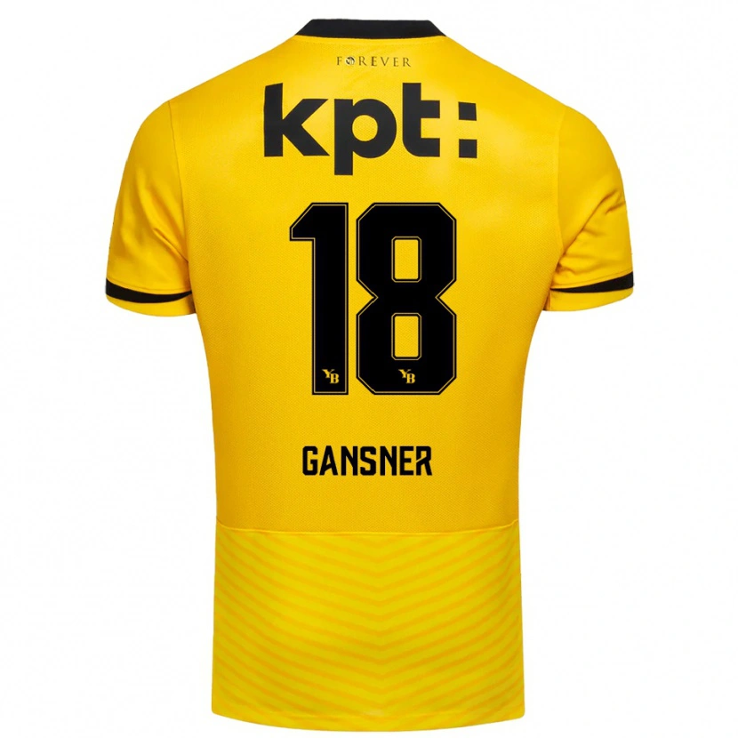 Danxen Herren Jann Gansner #18 Gelb Schwarz Heimtrikot Trikot 2025/26 T-Shirt