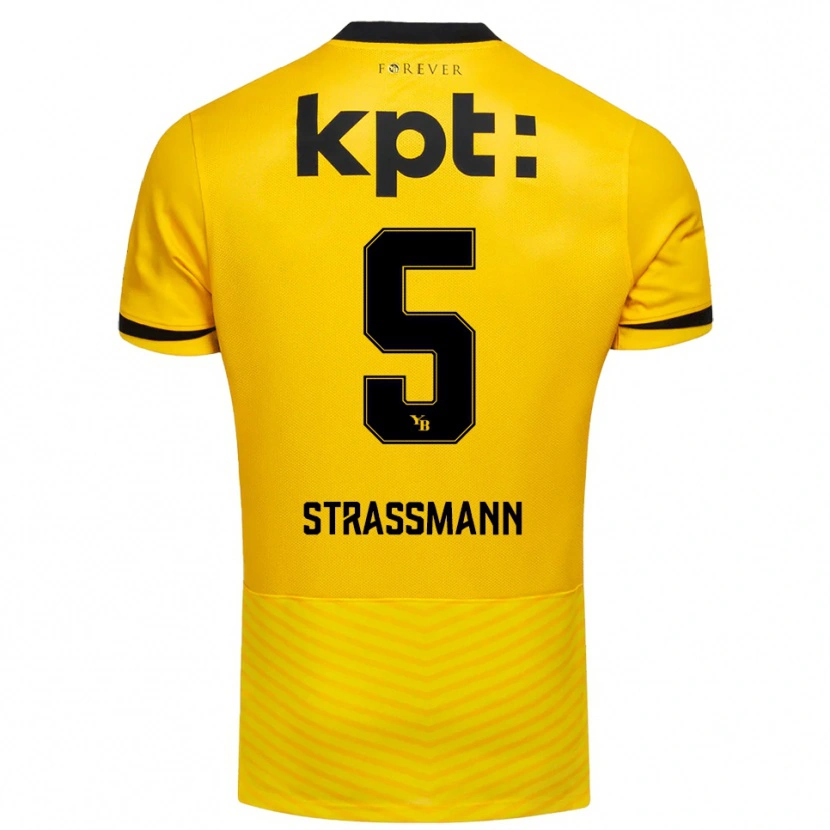 Danxen Herren Sven Strassmann #5 Gelb Schwarz Heimtrikot Trikot 2025/26 T-Shirt