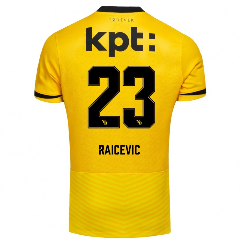 Danxen Herren Stevan Raicevic #23 Gelb Schwarz Heimtrikot Trikot 2025/26 T-Shirt