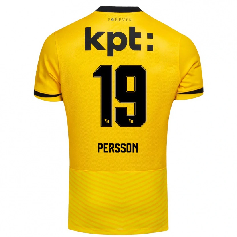Danxen Herren Noah Persson #19 Gelb Schwarz Heimtrikot Trikot 2025/26 T-Shirt