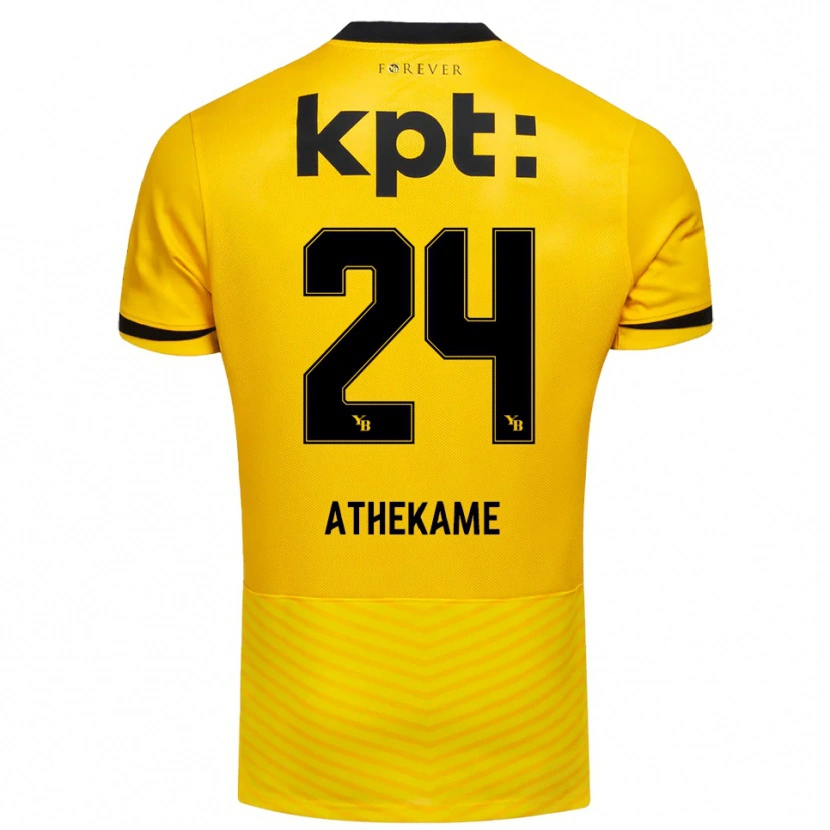 Danxen Herren Zachary Athekame #24 Gelb Schwarz Heimtrikot Trikot 2025/26 T-Shirt