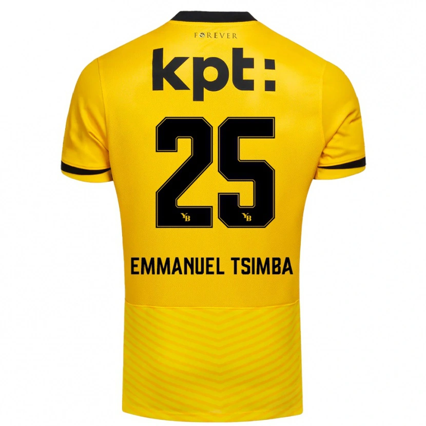 Danxen Herren Felix Emmanuel Tsimba #25 Gelb Schwarz Heimtrikot Trikot 2025/26 T-Shirt