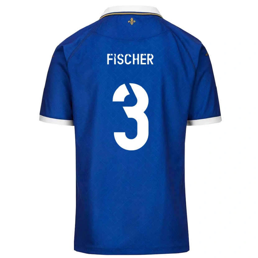 Danxen Herren Mathias Fischer #3 Blau Gold Heimtrikot Trikot 2025/26 T-Shirt