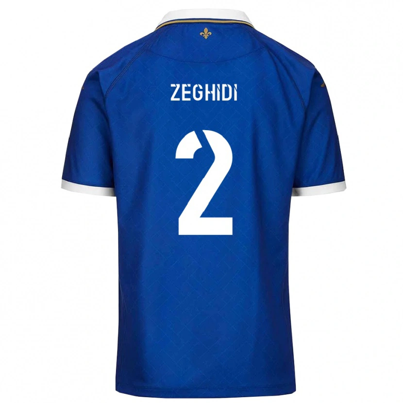 Danxen Herren Yanis Zeghidi #2 Blau Gold Heimtrikot Trikot 2025/26 T-Shirt
